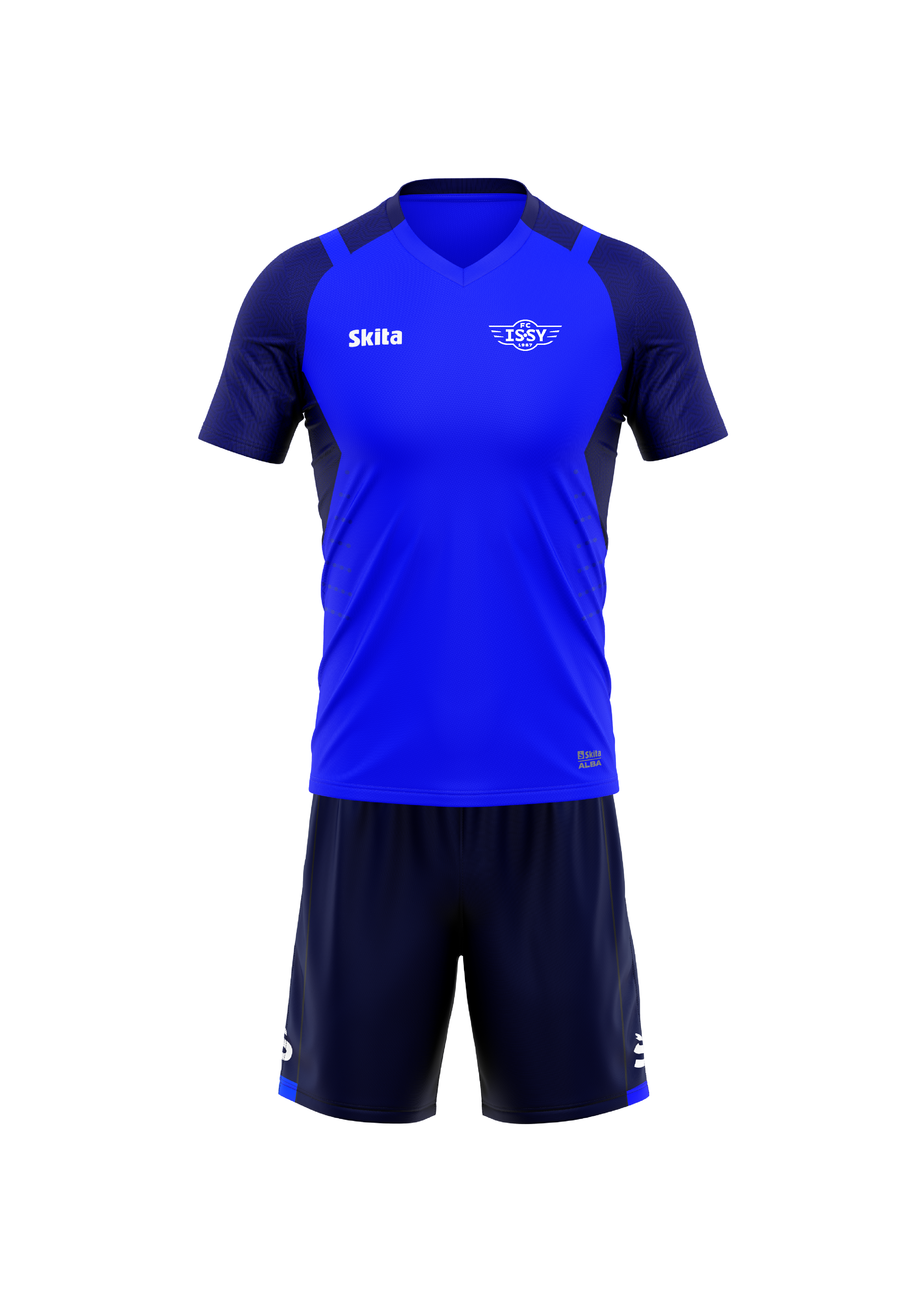 Maillot short ALBA  Bleu roi/bleu nuit (FC Issy)
